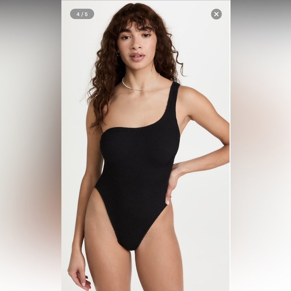 NWT! Good American Always Fits One Shoulder Bodysuit in Black Size XS - Picture 9 of 9